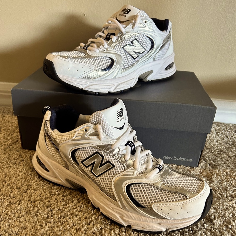 New Balance White and Black Women's Sneakers